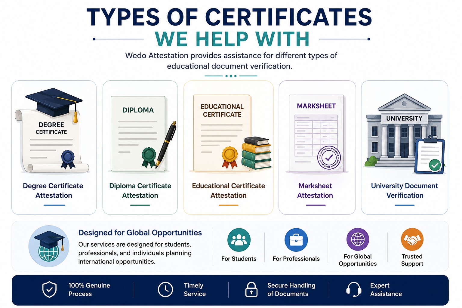 Types of Certificates We Help With